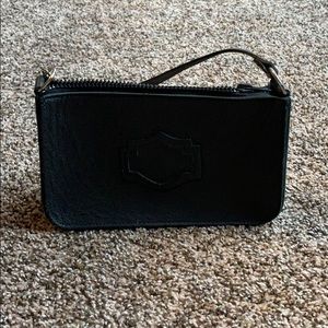 small black Harley Davidson handheld purse